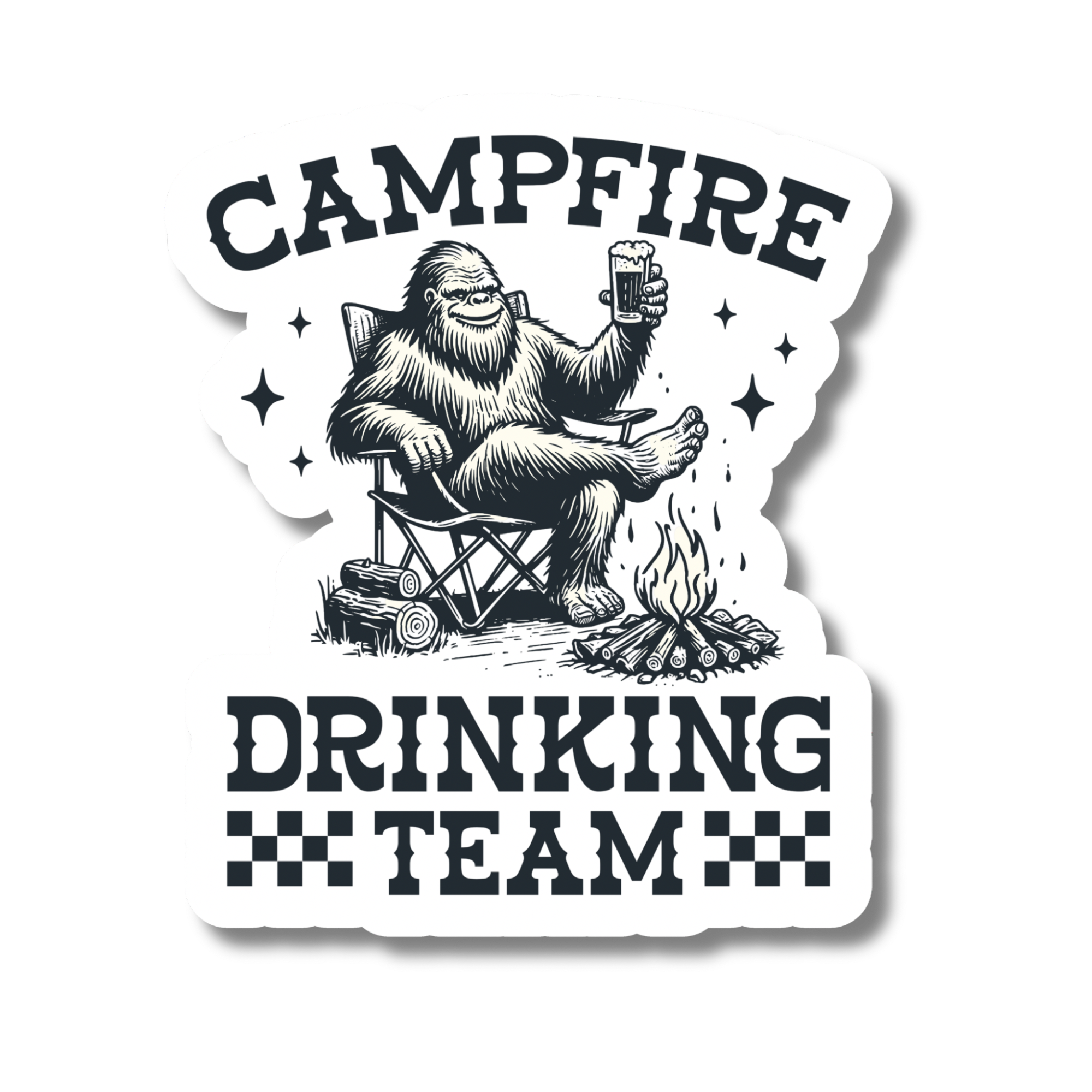 Campfire Drinking Team Bigfoot - Magnet