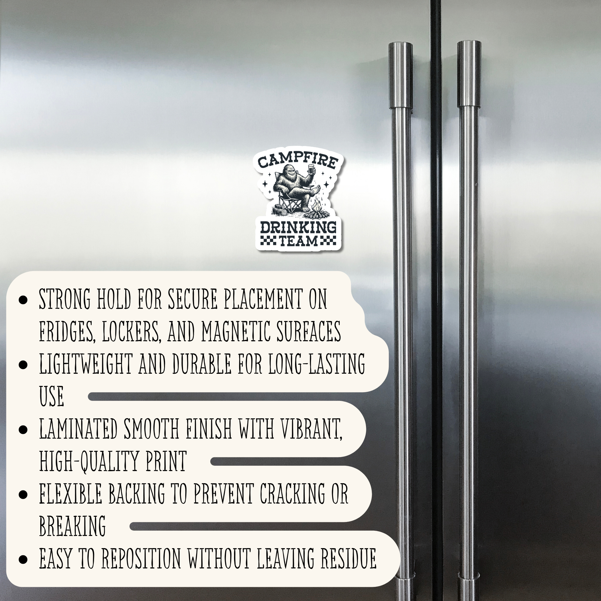 Campfire Drinking Team Bigfoot - Magnet