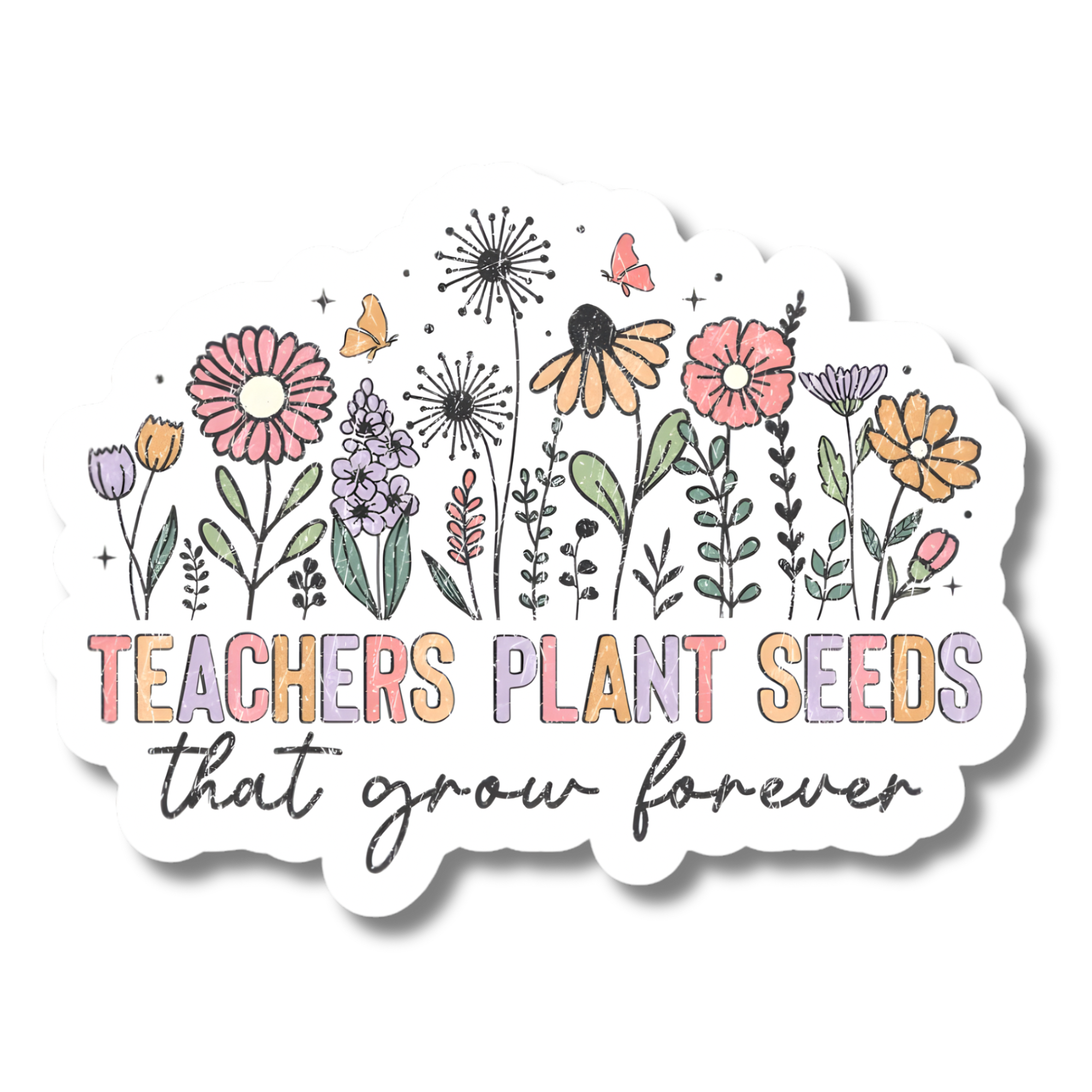 Vintage Teachers Plant Seeds That Grow Forever - Magnet